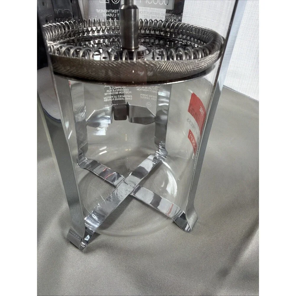Vintage Bodum Chambord French Press Coffee Maker Chrome Glass 8 Cup 34 oz